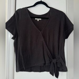 Madewell Wrap Front Top with Tie